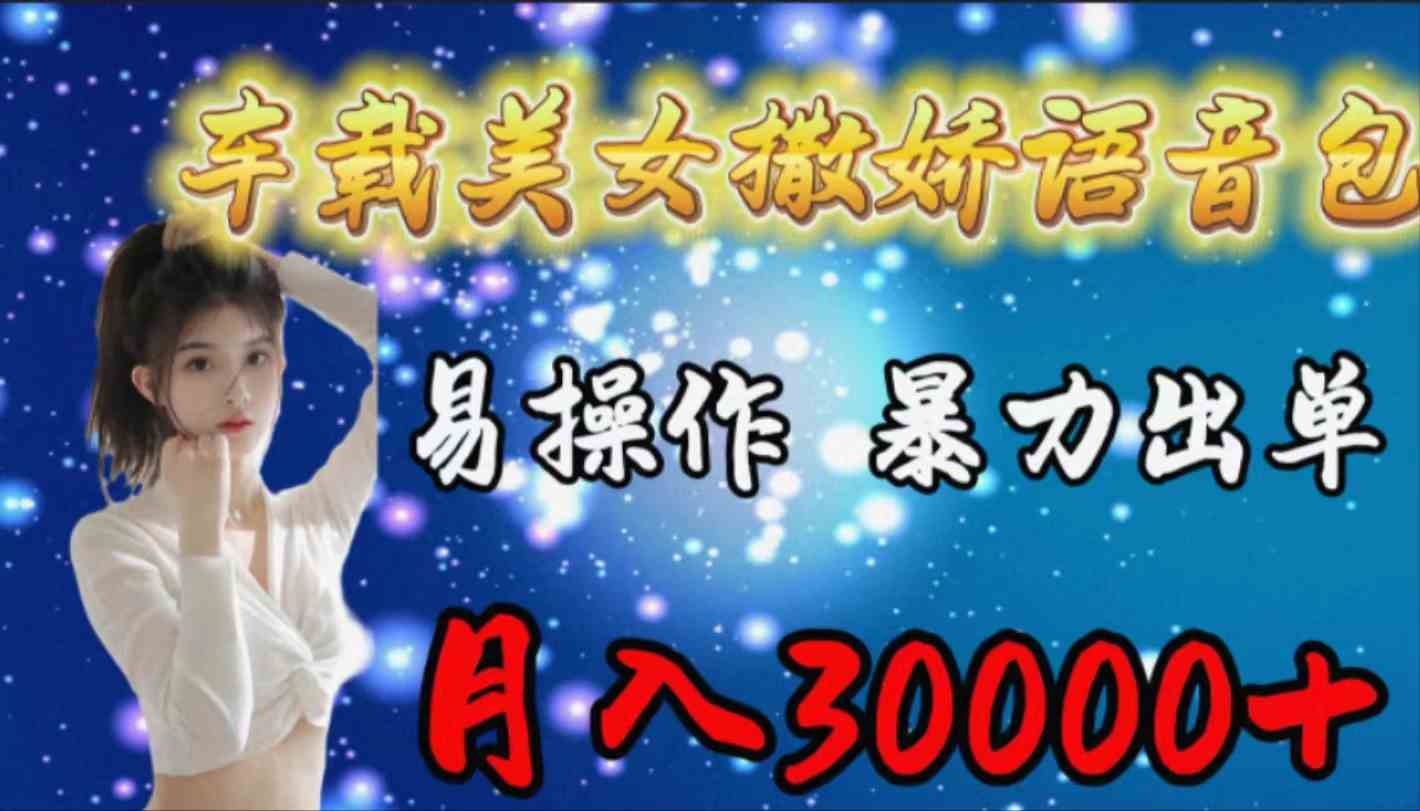 （9710期）车载女生撒娇语音包，易操作，暴力出单，月入30000+-727网创