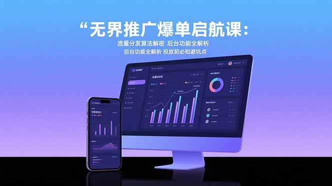 （15567期）无界推广爆单启航课：流量分发算法解密 后台功能全解析 投放前必知避坑点-727网创