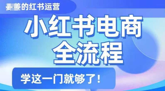 小红书电商全流程，精简易懂，从入门到精通，学这一门就够了-727网创