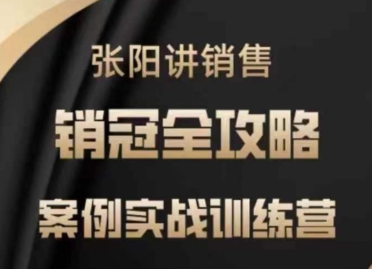 张阳讲销售实战训练营，​案例实战训练，销冠全攻略-727网创