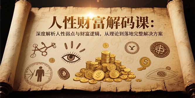（15434期）人性财富解码课6.0：深度解析人性弱点与财富逻辑，理论到落地完整解决方案-727网创