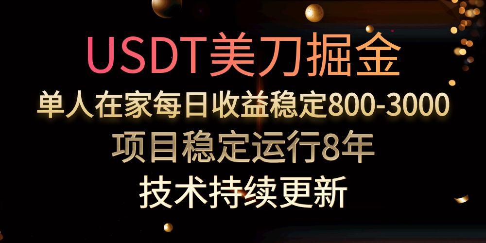 （15527期）USDT美刀掘金，单人每日收益800-3000，稳定运行8年-727网创