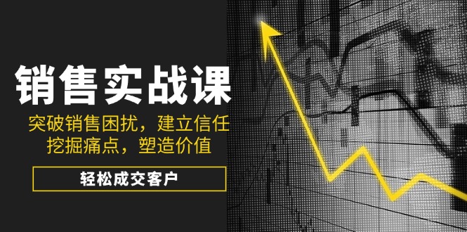 （14297期）销售实战课，突破销售困扰，建立信任，挖掘痛点，塑造价值，轻松成交客户-727网创