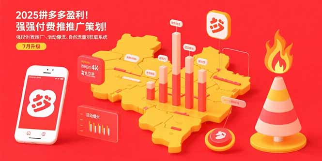 （15509期）2025拼多多盈利地图：强付费推广策略/活动爆流/自然流量获取系统(7月更新)-727网创
