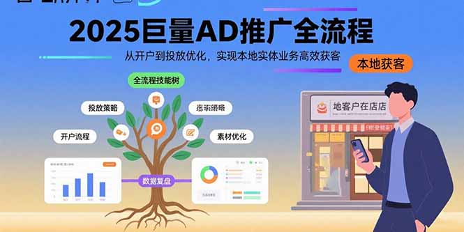 （15608期）2025巨量AD推广全流程，从开户到投放优化，实现本地实体业务高效获客-727网创