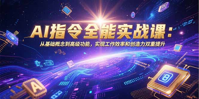 （15455期）AI指令全能实战课：从基础概念到高级功能，实现工作效率和创造力双重提升-727网创