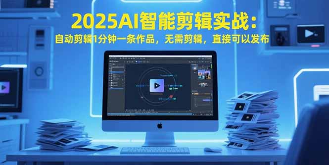 （15504期）2025AI智能剪辑实战：自动剪辑1分钟一条作品，无需剪辑，直接可以发布-727网创