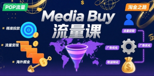 Media Buy之POP流量课，带你开启海外Media Buy淘金之路-727网创