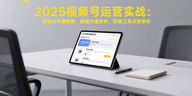 （15505期）2025视频号运营实战：零粉丝开播策略，橱窗开通条件，剪辑工具深度解析-727网创