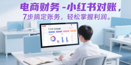 电商财务-小红书对账，7步搞定账务，轻松掌握利润-727网创