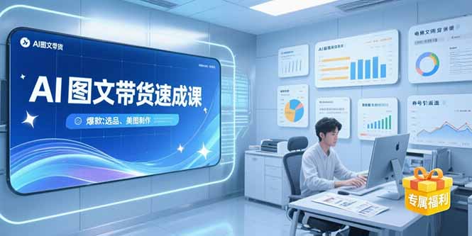 （15416期）AI图文带货速成课，养号引流秘籍，爆款选品策略，美图制作全流程-727网创